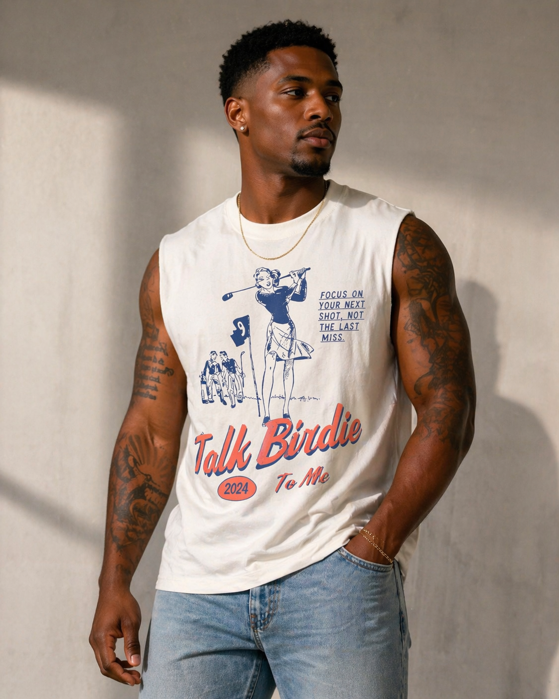Talk to me Birdie Muscle Tee